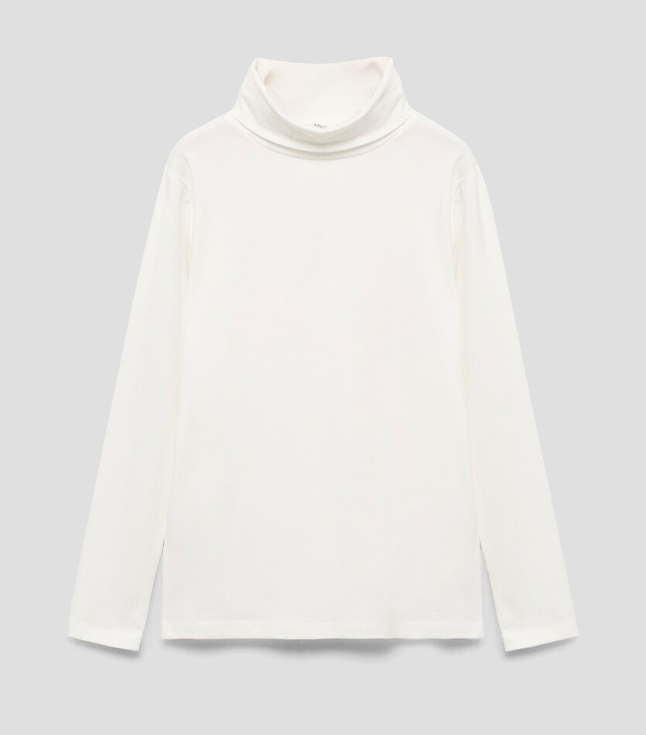 Playera cuello alto manga larga lisa Niño